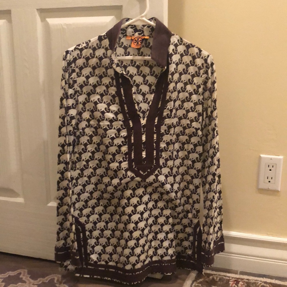 Tory Burch Brown Elephant Tunic